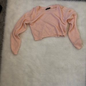 Light pink cropped sweater